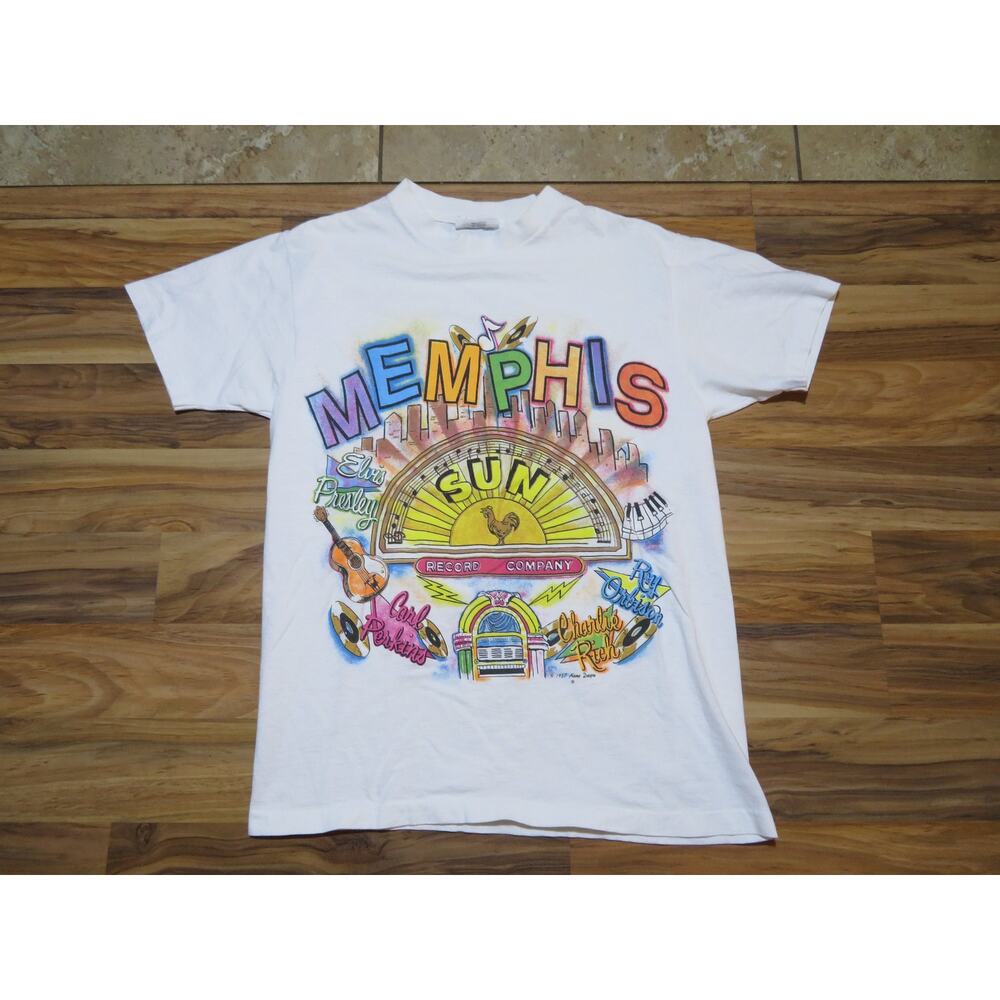 Tony Alamo Memphis Sun Record Company White T-shirt Sz L 1980s